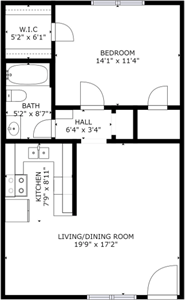 Click Here for Virtual Tour - One Bedroom - One Bath